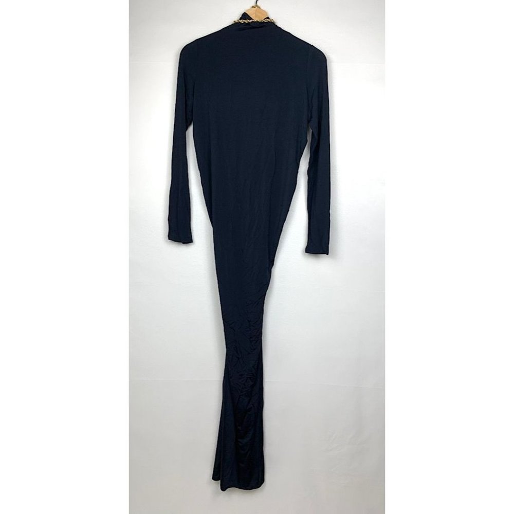 NEW Cult Gaia Genevieve Gown Cutout Long Sleeve Maxi Dress Black Gold XS - Picture 8 of 13
